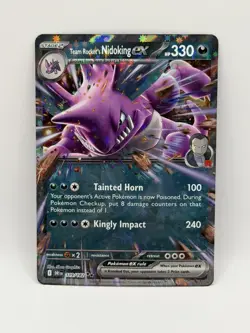 Team Rocket's Nidoking ex 119/182 Destined Rivals NM Double Rare Holo Pokemon - Image 1