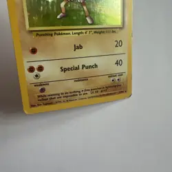 Pokemon Hitmonchan 7/102 Holo 1999-2000 UK 4th Print Base Set HP/DMG - Image 3