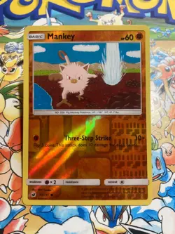 Mankey 50/111 Common Crimson Invasion Pokemon TCG Reverse Holo - Image 1