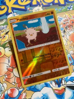 Mankey 50/111 Common Crimson Invasion Pokemon TCG Reverse Holo - Image 2