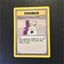 Pokemon Imposter Professor Oak 73/102 Base Set Rare 1999 Wizards of the Coast LP - Image 1