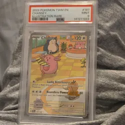 Pokemon Chansey Illustration Rare Holo PSA 9 Sv06 Twilight Masquerade 187/167 - Image 1