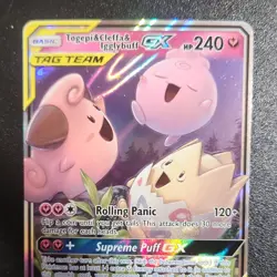 Pokemon Togepi & Cleffa & Igglybuff GX 143/236 Sm-Cosmic Eclipse Ultra Rare Hol… - Image 2