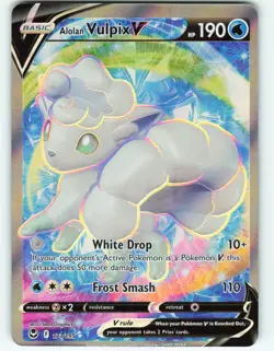 Alolan Vulpix V - 173/195 Silver Tempest - Pokemon TCG - 2022 - Image 1