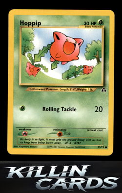 Hoppip 55/75 Common Neo Discovery Pokemon Card NM - Image 1