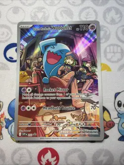 Pokemon Team Rocket's Wobbuffet 203 SV10 Promo Full Art Holo NM - Image 1