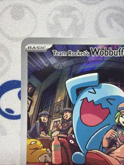 Pokemon Team Rocket's Wobbuffet 203 SV10 Promo Full Art Holo NM - Image 2
