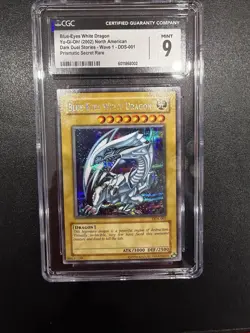 Yu-Gi-Oh! Blue-Eyes White Dragon DDS-001 CGC 9 Mint - Image 1