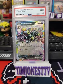 POKEMON 2025 Prismatic Evolutions UMBREON EX #060 PSA 9 Mint RARE - Image 1