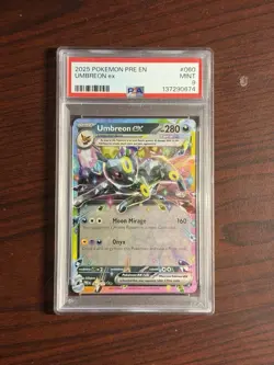 2025 POKEMON PRE EN PRISMATIC EVOLUTIONS UMBREON EX PSA 9 060/131 - Image 1