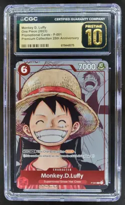 2023 ONE PIECE MONKEY D. LUFFY PROMO P-001 CGC 10 PRISTINE A PT - Image 1