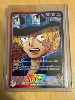 Sabo OP13-004 Alt Art Leader Carrying On His Will One Piece TCG English - Image 1