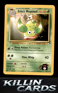 Erika's Weepinbell (49) 049/132 Uncommon Gym Heroes Pokemon Card LP - Image 1