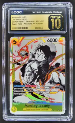 2024 ONE PIECE MONKEY D. LUFFY SUPER RARE ALT ART ST13-015 CGC 10 PRISTINE A PT - Image 1