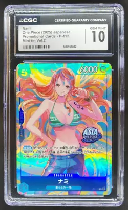 2025 ONE PIECE JP NAMI PROMO MINI-TIN P-112 CGC 10 A PT - Image 1