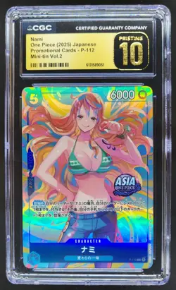 2025 ONE PIECE JP NAMI PROMO MINI-TIN P-112 CGC 10 PRISTINE A PT - Image 1