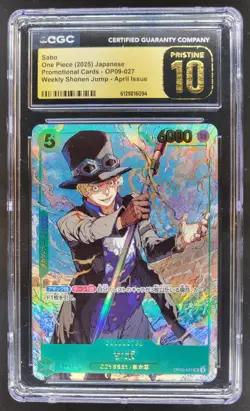 2025 ONE PIECE JP SABO PROMO OP09-027 CGC 10 PRISTINE A PT - Image 1