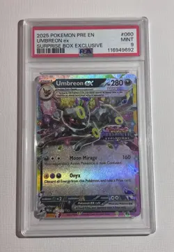 2025 Pokemon Prismatic Evolutions EN Umbreon EX #060/131 PSA 9 - Image 3