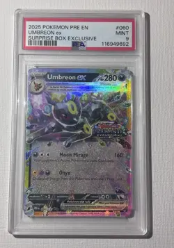 2025 Pokemon Prismatic Evolutions EN Umbreon EX #060/131 PSA 9 - Image 4