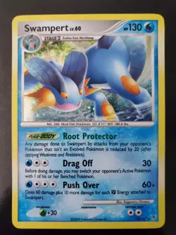 Swampert 12/14 Holo Rare Pokemon TCG DP Platinum Supreme Victors Card Very LP - Image 1