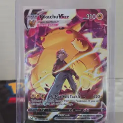 Pokemon Pikachu VMAX SWSH062 Promo Holo Card 310 HP G-Max Volt Tackle - Image 1