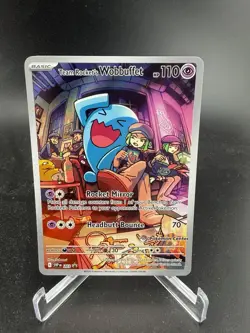 POKEMON CENTER LP Team Rocket’s Wobbuffet SVP 203 Destined Rivals Pokemon Card - Image 1