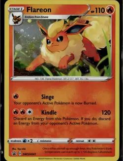 Flareon Promo SWSH: Sword & Shield Promo Cards SWSH041 Fire Holo Pokemon Card - Image 1