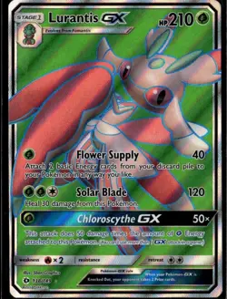 Lurantis GX Full Art Ultra Rare SM Base Set 138/149 Grass Holofoil Pokemon Card - Image 1