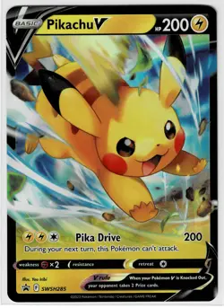 Pikachu V SWSH285 Holofoil SWSH: Sword & Shield Promo Cards NM - Image 1