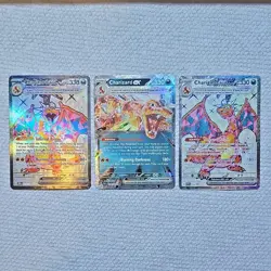 Pokemon Charizard ex 3 Holo Cards PAF SVP Lot - Standard English Fire Type - Image 2