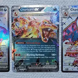 Pokemon Charizard ex 3 Holo Cards PAF SVP Lot - Standard English Fire Type - Image 4