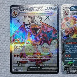 Pokemon Charizard ex 3 Holo Cards PAF SVP Lot - Standard English Fire Type - Image 5