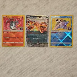 Pokemon Radiant Charizard GX Blastoise 3 Holo Cards GO Lot - English Fire Water - Image 2