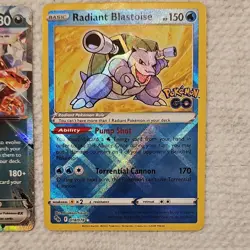 Pokemon Radiant Charizard GX Blastoise 3 Holo Cards GO Lot - English Fire Water - Image 5