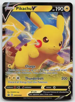 Pikachu V - SWSH: Sword & Shield Promo Cards Lightning Promo SWSH061 NM - Image 1