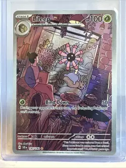 Pokemon TCG Lileep Full Art Illustration Rare Holo Stellar Crown 145/142 Card NM - Image 1