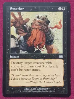 Magic The Gathering ONSLAUGHT SMOTHER black card MTG - Image 1