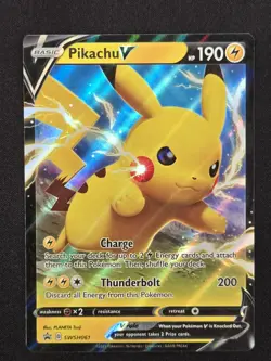Pikachu V SWSH061 SWSH: Sword & Shield Promo Cards Holo NM - Image 1