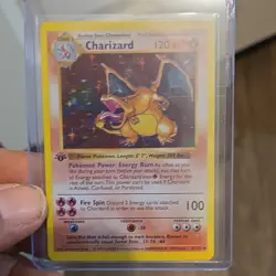 Pokemon Charizard 004/102 Base Set Holo Rare 120 HP Stage 2 English Card - Image 1