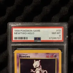 PSA 8 NM-MINT Mewtwo 1999 Pokemon Base Set #10/102 Holo Rare Graded Card - Image 2
