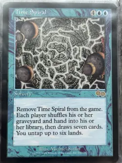 Magic: The Gathering Time Spiral Urza's Saga Rare Blue Sorcery Card 1998 English - Image 1