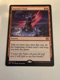 Magic: The Gathering Warrior's Oath Double Masters 2022 Mythic Red Sorcery 130/… - Image 1