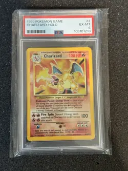 PSA 6 Charizard Holo Base Set - Unlimited Pokemon Card 4/102 [1999] EX-MT - Image 1