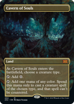 1x Cavern of Souls ~~ Borderless - Foil NM-Mint, English Double Masters 2022 MTG - Image 1