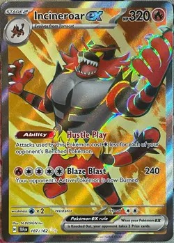 Incineroar ex Full Art Ultra Rare - 187/162 - Temporal Forces Pokemon 2024 - Image 1