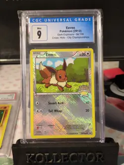 Pokemon Eevee City Championship CGC 9 Cross Holo Black & White Dark Explorers - Image 1