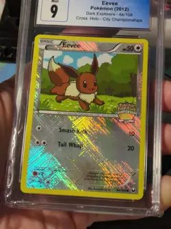 Pokemon Eevee City Championship CGC 9 Cross Holo Black & White Dark Explorers - Image 3