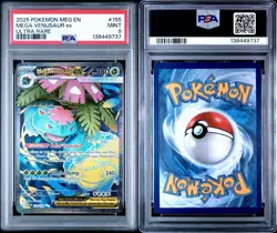 2025 POKEMON MEG EN-MEGA EVOLUTION ULTRA RARE #155 MEGA VENUSAUR EX PSA 9 - Image 3