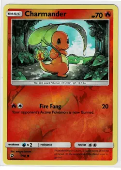 Charmander 1/70 Pokemon Sun & Moon Dragon Majesty Reverse Holo LP - Image 1