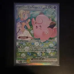 Pokemon Lillie's Clefairy Ex 184/159 Sv09 Journey Together Rare Holo Card - Image 1